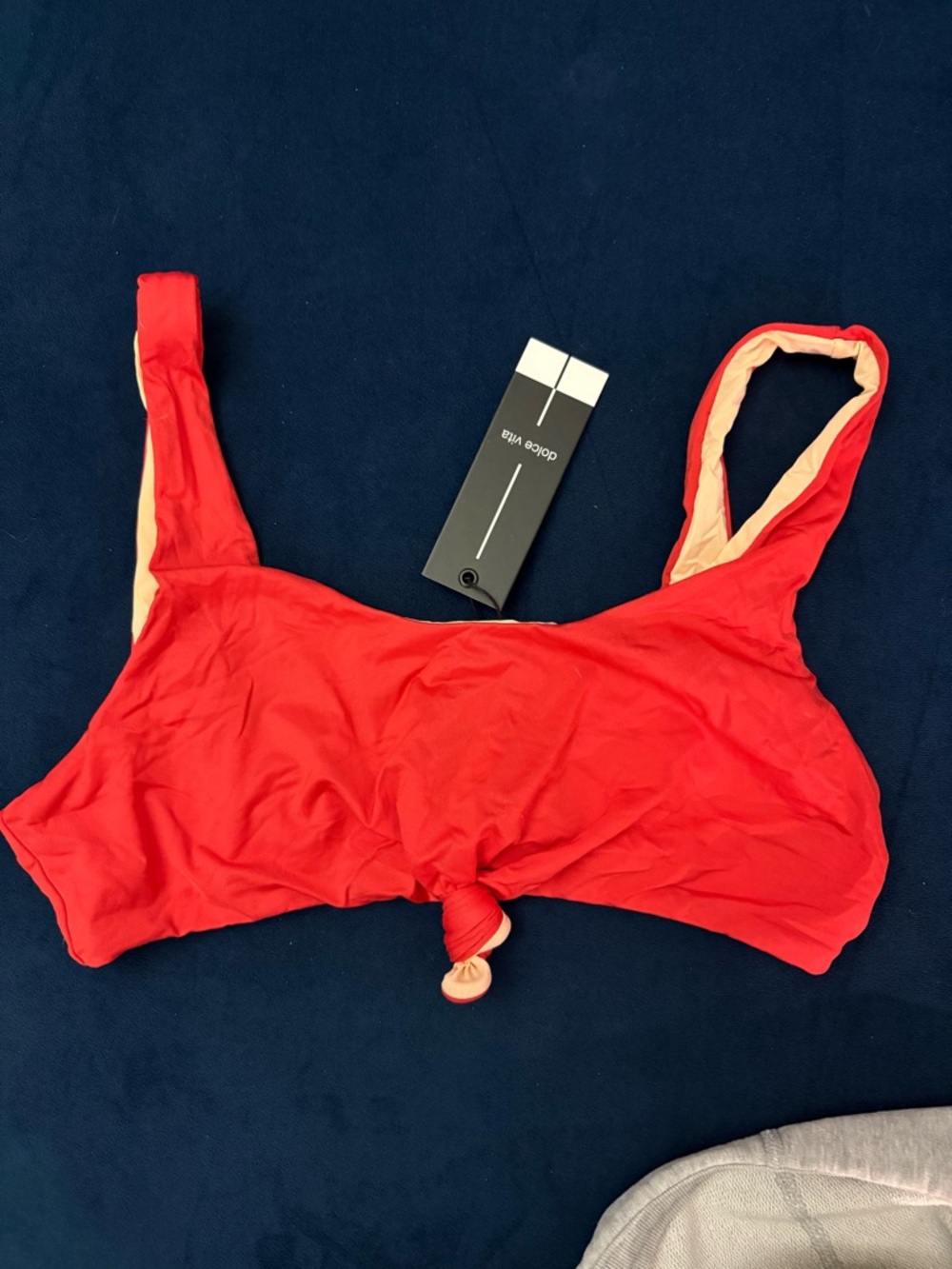 Nwt Red Women's Bikini Top with Front Knot - Dolce Vita
